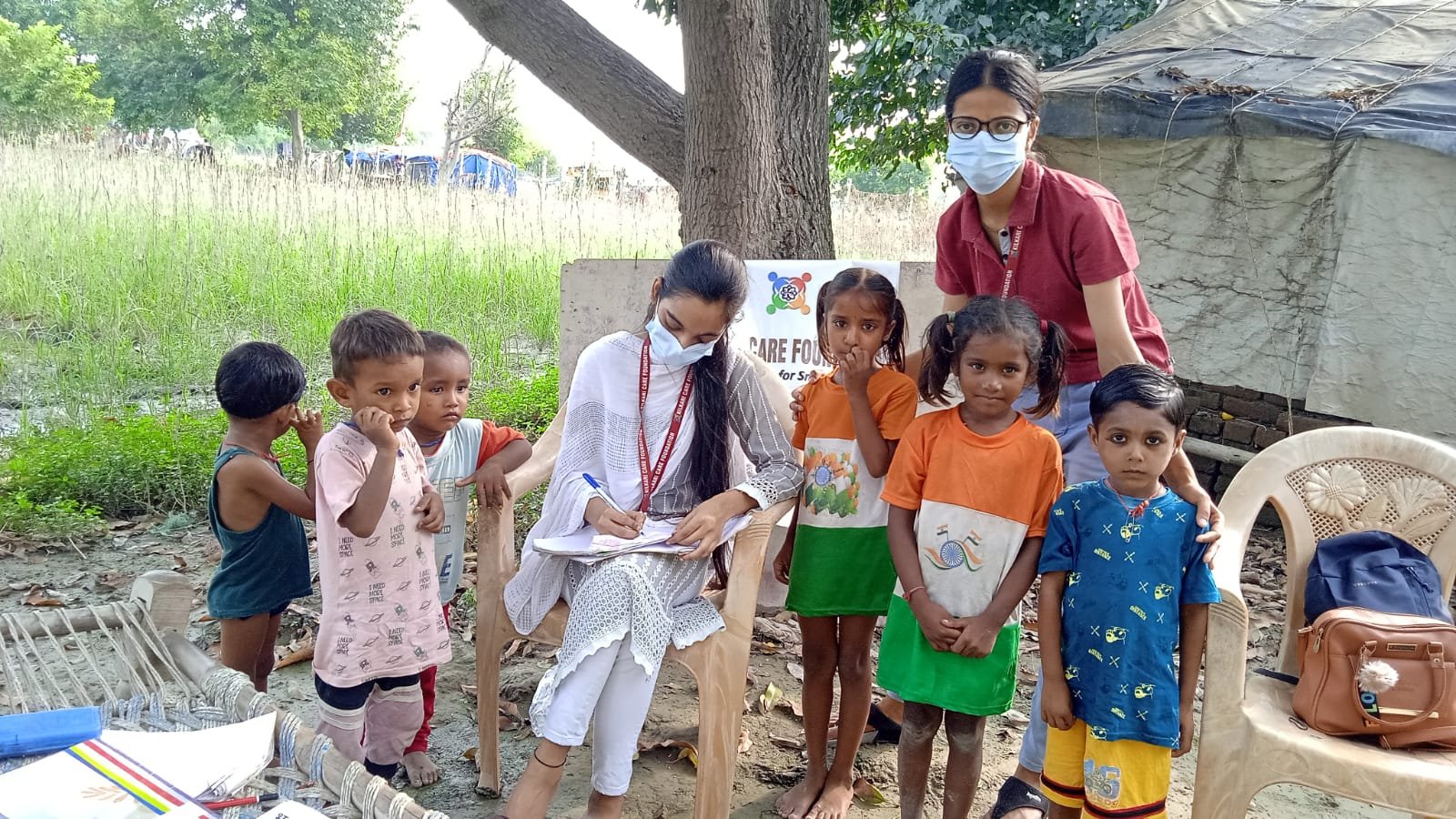 Children studying